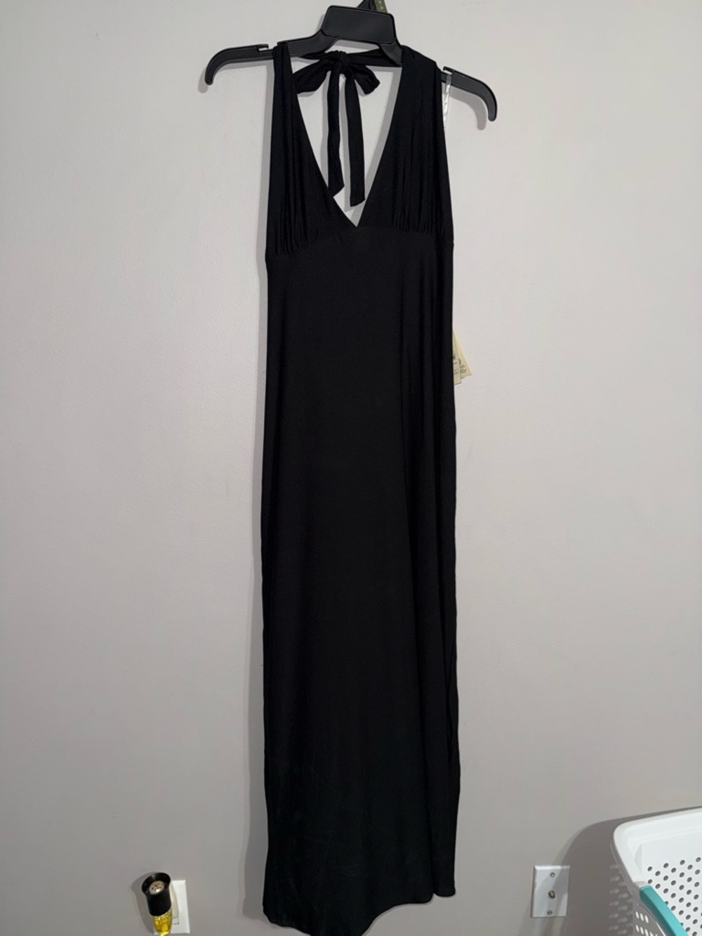No Boundaries Women’s Black Halter Maxi Dress XL BNWT